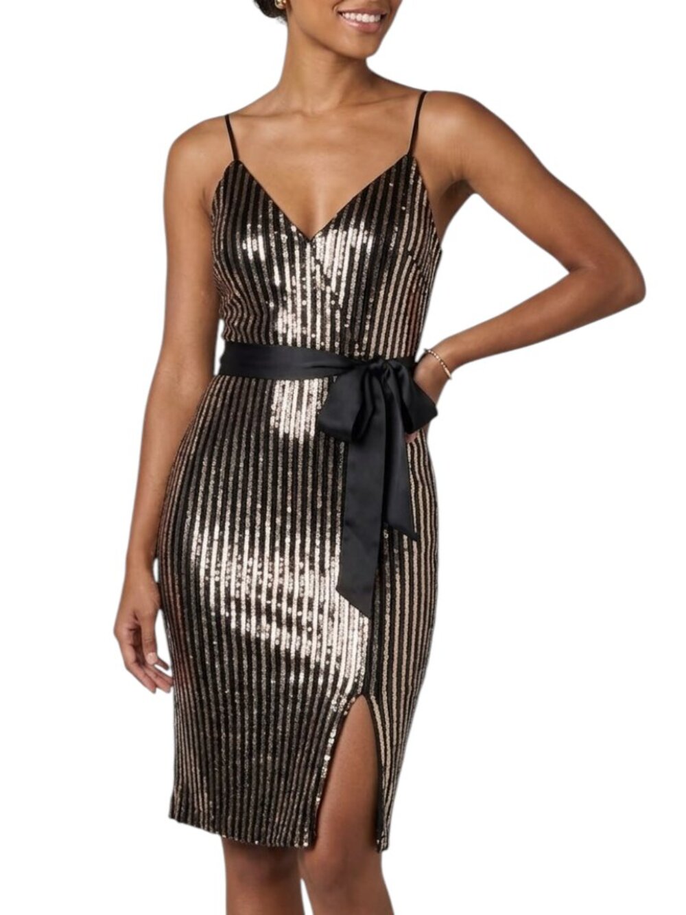 Eliza J Black Bronze Metallic Sequin Cocktail Dress, Size 8, Homecoming, NWT